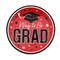 Way to Go Grad Dessert Plates 7.25 Inch 25 Count Graduation Party Tableware